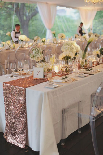 Silver sequin table runner for wedding- Beautiful and breathtaking Item