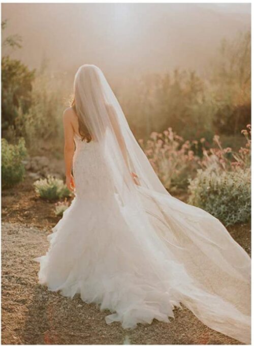 Long cheap bridal veils