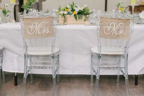Wedding Mr And Mrs Signs Chair Sign Props Bride Groom Banner Reception Photo BDA 