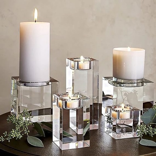 Crystal candle holder wedding in a selection of sizes to perfectly decorate the wedding tables