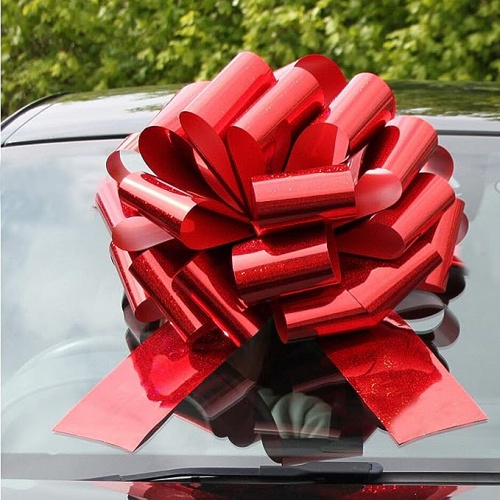 Large wedding bow for car Huge impressive and beautiful car decoration that can absolutely not be ignored