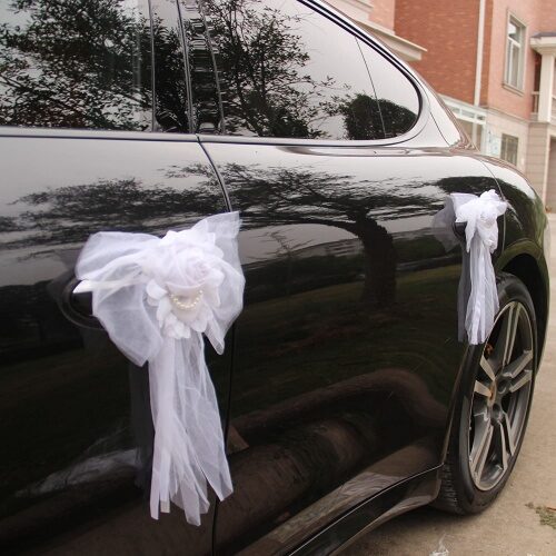 Wedding car decoration Ribbon Flower