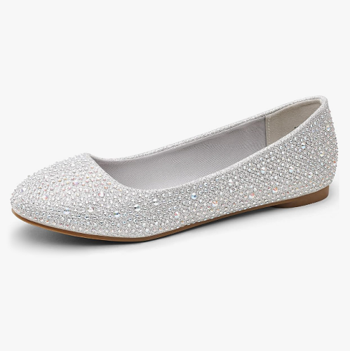 Rhinestone flat shoes Stunning glittering shoes with a presence that cannot be ignored