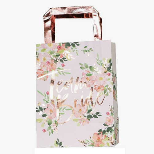 Team bride gift bags A Set of 5 Pcs Super Beautiful Team Bride Bags With A Breathtaking Floral Design