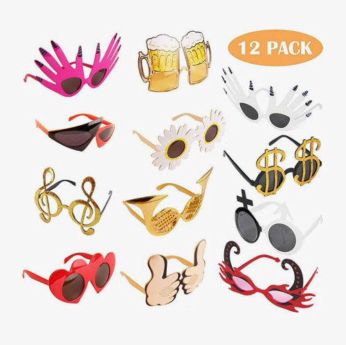 Funny crazy party glasses Set of 12 awesome glasses for...