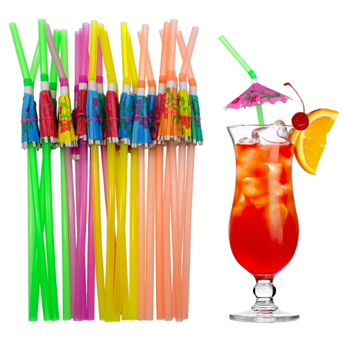 Drinking straw with umbrella 100 Colorful uplifting and photogenic umbrella straws