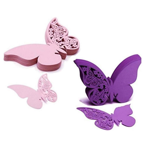 Butterfly wine glass place cards One of the most beautiful items for decorating tables 100 butterfly name cards