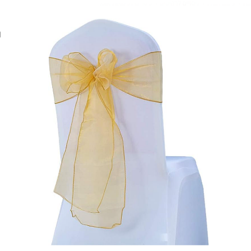 Organza wedding chair sashes Packs of 100 Colorful Organza Ribbons for a Breathtaking design