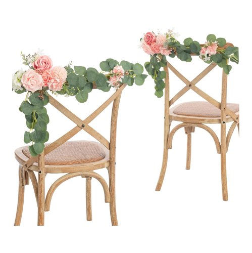 Wedding chair flower decorations A set of 2 stunning bouquets to decorate the wedding chairs