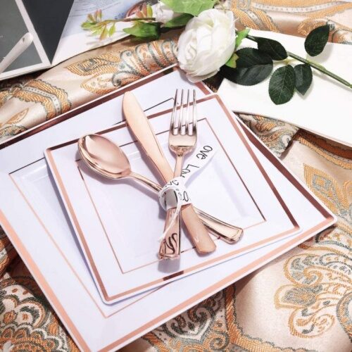 Rose Gold Wedding Cutlery