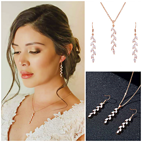 Earring Mimeng Rome Jewelry Sets for Women Cubic Zircon Necklace Bracelet Crystal Jewelry Set 