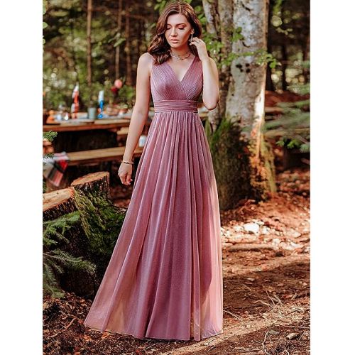 Bridesmaid dress ever pretty Shimmery Bridesmaid Gown With Sexy Deep...