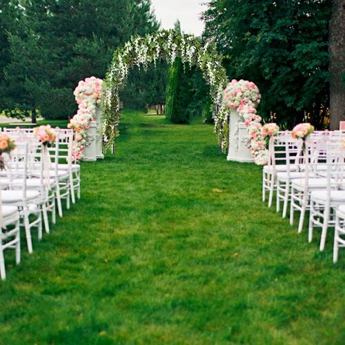 White wisteria for wedding decoration