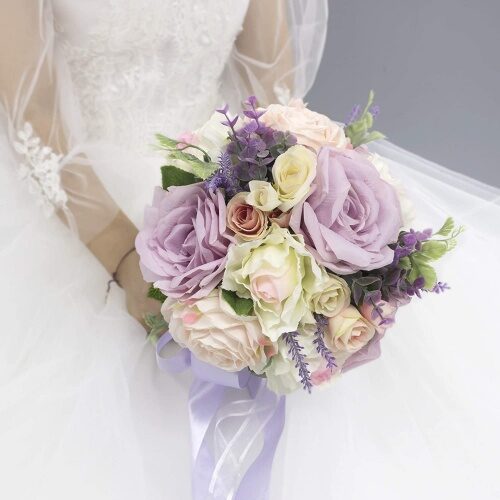 Purple Pink bridal bouquet