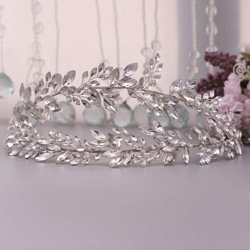 Double crystals tiara for brides