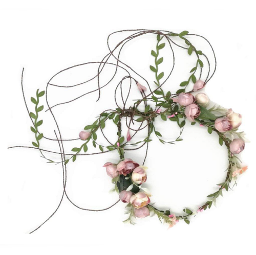 Bridal headband flower crown in an innovative rustic and beautiful...