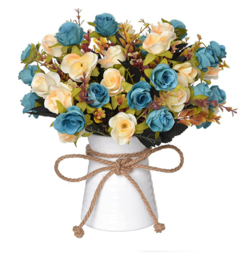 Artificial flowers in vase for wedding A perfect decoration for the center of the tables at a great price