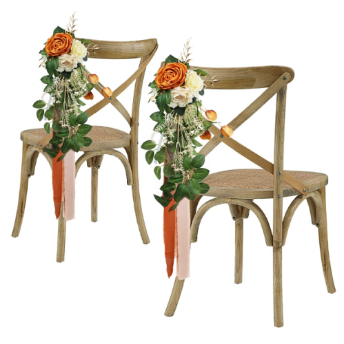 Wedding chair flower decorations Set of 6 breathtaking silk bouquets that add so much to the event design