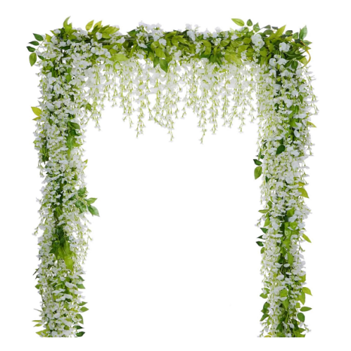 Artificial wisteria wedding decoration 4 pcs of perfect branches each 2.2 meters long