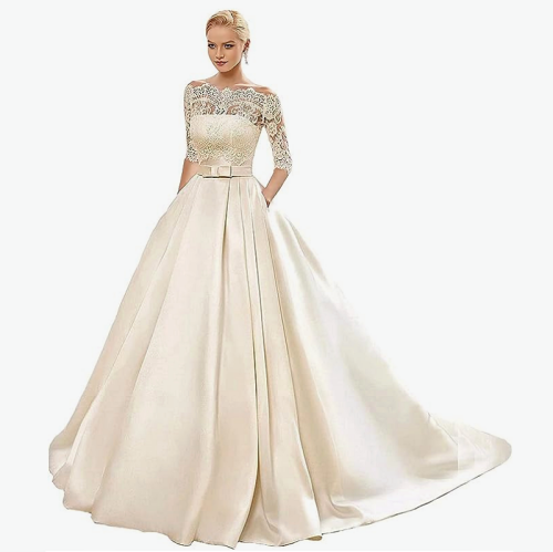 Lace wedding dress in a royal design straight from the palace Perfect for your big day