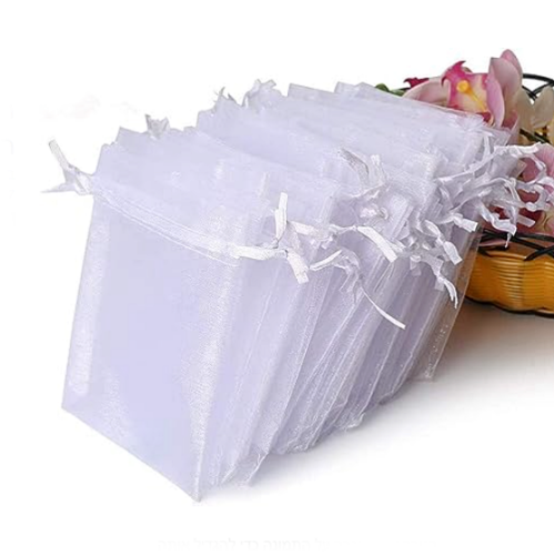 Small organza bags for wedding favours to fill with sweets...