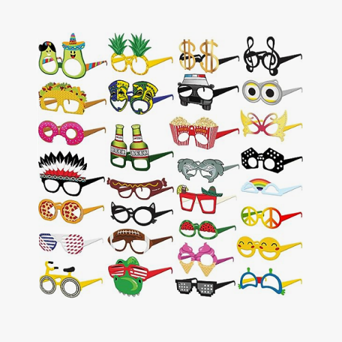Paper glasses party favor for a wedding or bachelorette party...