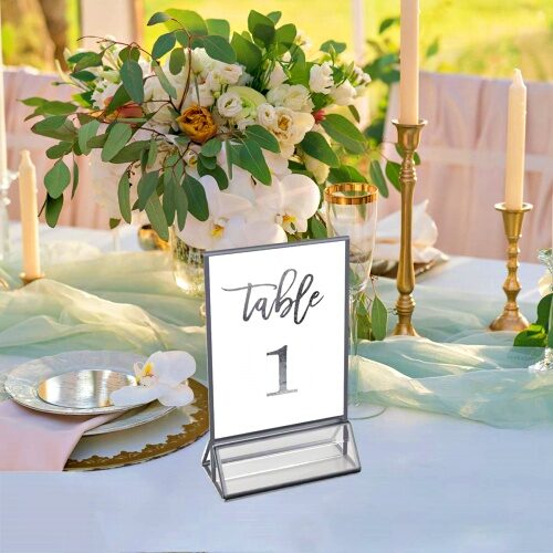 Gold frames for table numbers