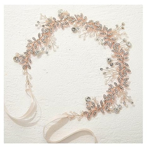 Bridal rhinestone crystal headband in a gorgeous floral design with...