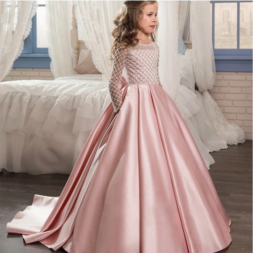 Princess floor length flower girl dress A perfect princess dress for birthdays weddings and events in a stunning selection of colors. Sizes 2-10