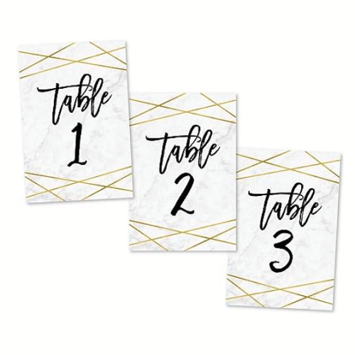 Wedding table numbers 1-25 in a festive and happy design...