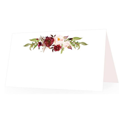 Place cards with flowers Set of 25 spectacularly beautiful cards with spring peony flowers