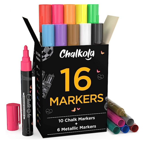 Liquid chalk markers cheap Perfect for a welcome sign at the entrance seating arregements direction signs and more – Package of 16