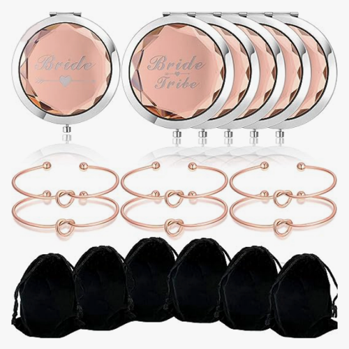 Hen party gifts for guests 6 Hot Sets That Include Pocket Mirrors and Hard Silver Love Bracelets