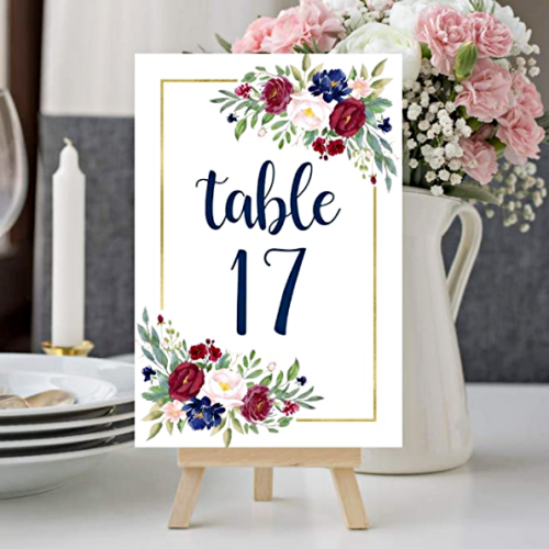 Special wedding table numbers
