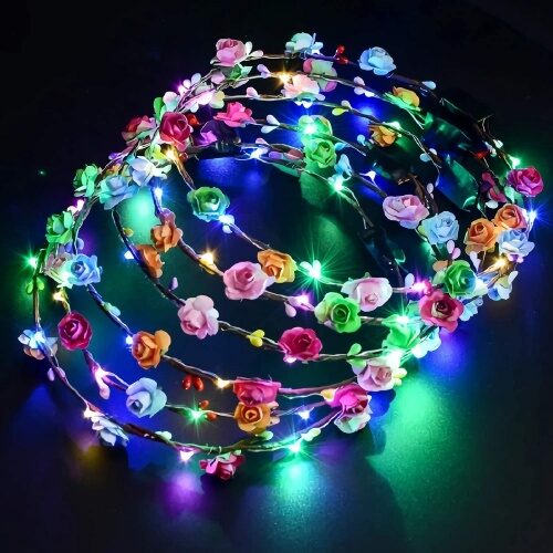 LED flower crown for a wedding