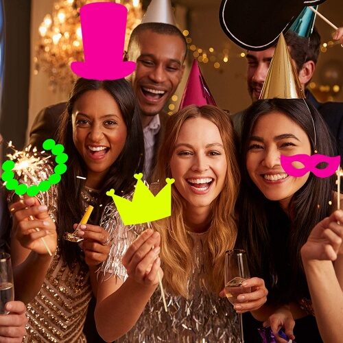 Neon Photo Booth Party Accessories