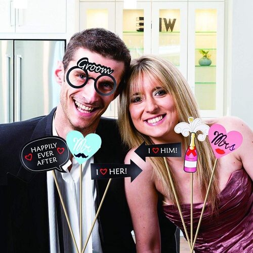 Wedding photo booth accessories