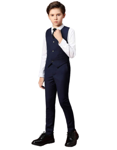 New Boy's Kid formal Tuxedo Vest Waistcoat & bowtie Emerald green US size 2-14 