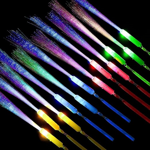 Light up fiber optic wands in stunning colors A fun accessory for adults and children that produces stunning photos – Pack of 16