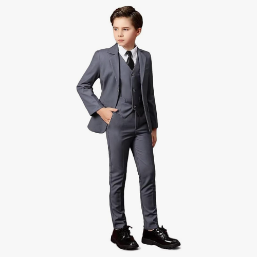 Boys wedding suit 5 pcs stunning and elegant in a selection of sizes For ages 2T – 14 years