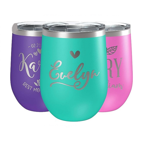 Personalized tumbler glasses Double Wall, Vacuum Insulated Stainless Steel Custom...