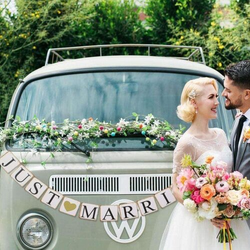 Just Married Banner For Car