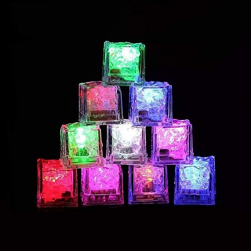 Led ice cubes bulk Perfect set of 12 ice cubes that illuminate with colorful, bright and happy LED lights that look just perfect in every glass and every drink you will place them