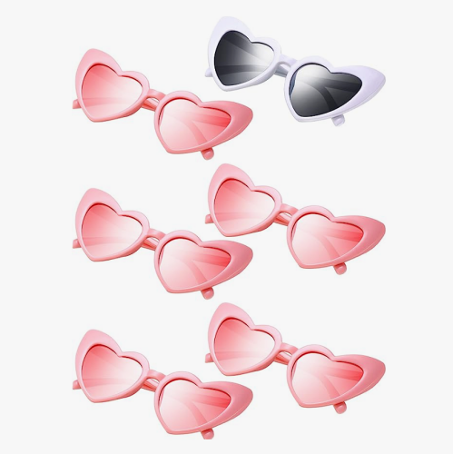 Cat eye heart sunglasses bulk 6 Pairs Heart Shaped Sunglasses...