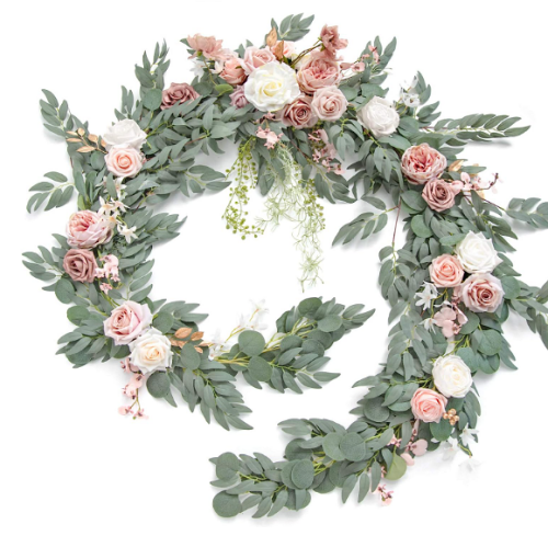 Eucalyptus and willow leaf flower garland A magnificent flower garland with beautiful eucalyptus branches. Perfect dreamy decoration