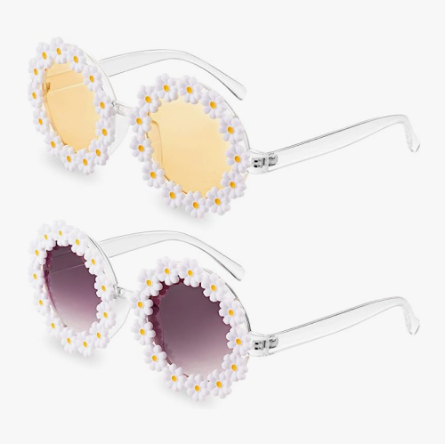 Daisy flower sunglasses 2 pairs of perfect sunglasses decorated with happy and beautiful flowers. A gift that everyone will be most happy to receive