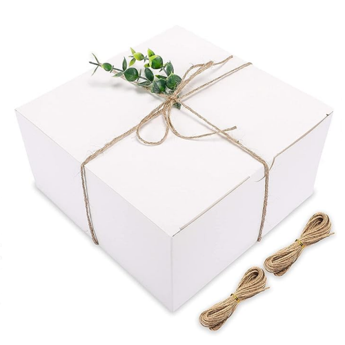 White gift boxes bulk Package of 12 boxes 20 cm * 20 cm with Lids – Perfect for all types and events!
