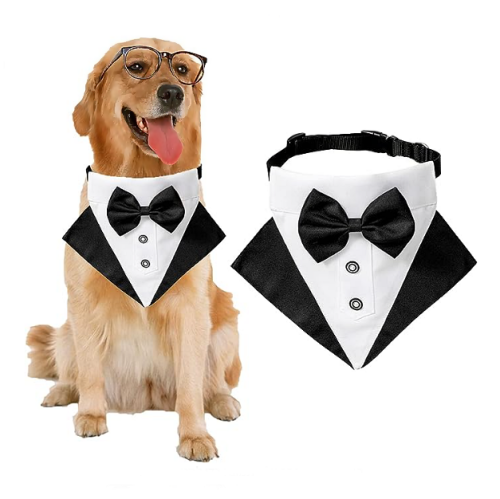 Dog formal tuxedo collar Elegant and captivating tuxedo for a perfect fit for your dog’s size and maximum comfort for him