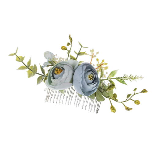 Bridal hair comb floral Stunning Headpiece with peony flowers and...