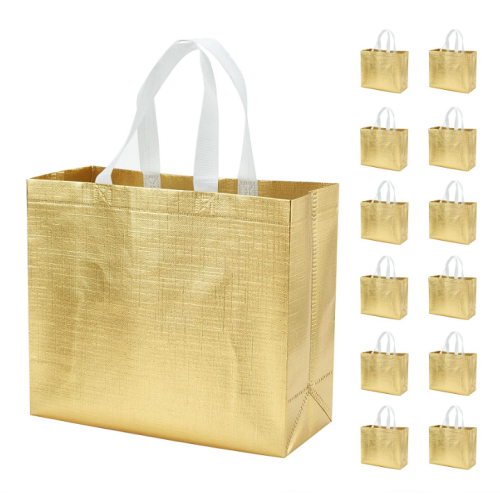 Glossy gift bags bulk in a spectacular metallic shade that will give your guests the feeling that you have really invested in them. An affordable package of 12 bags in gold \ rose gold